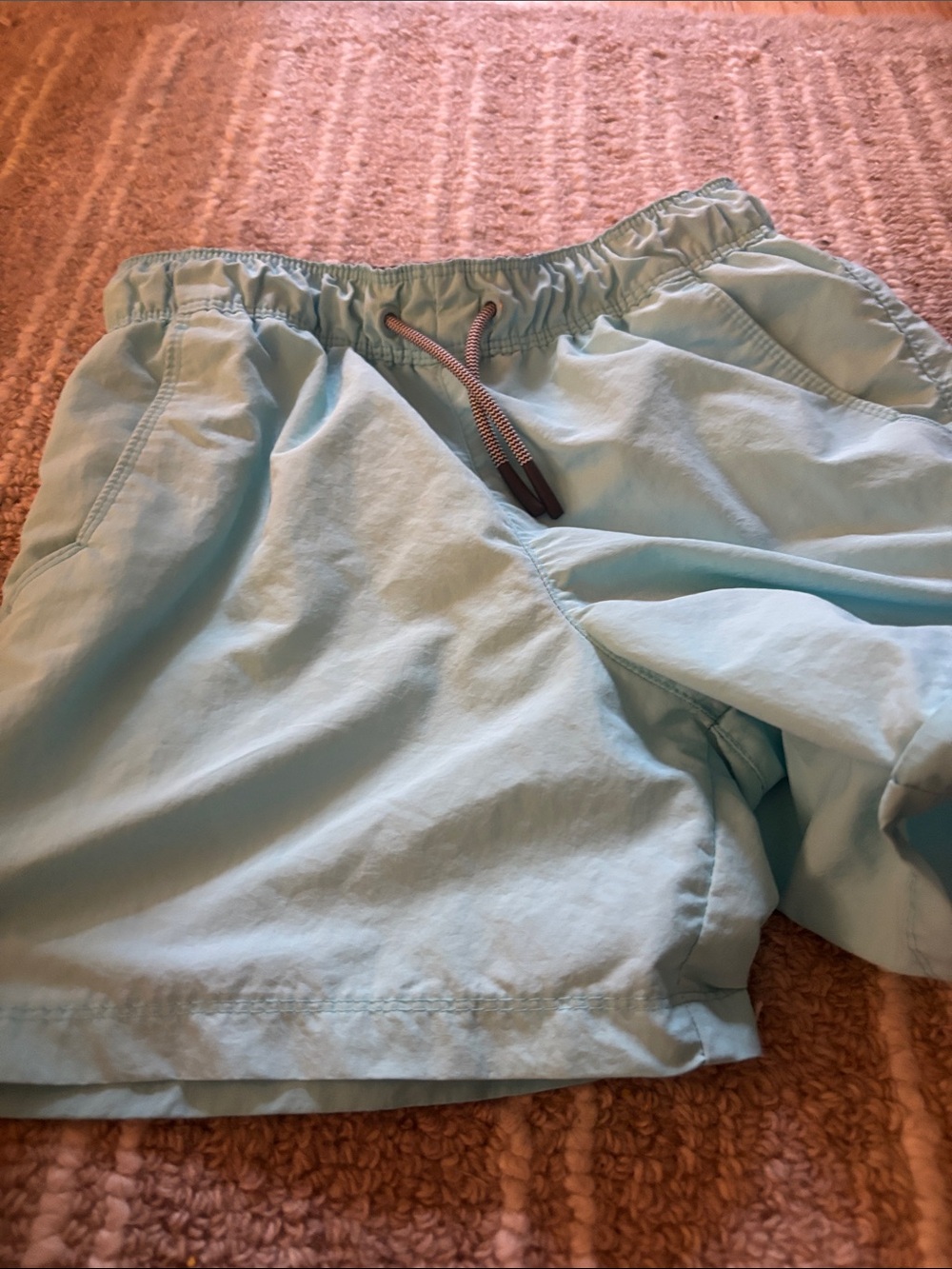 Target Light Blue Elastic-Waist Kids Shorts with Drawstring